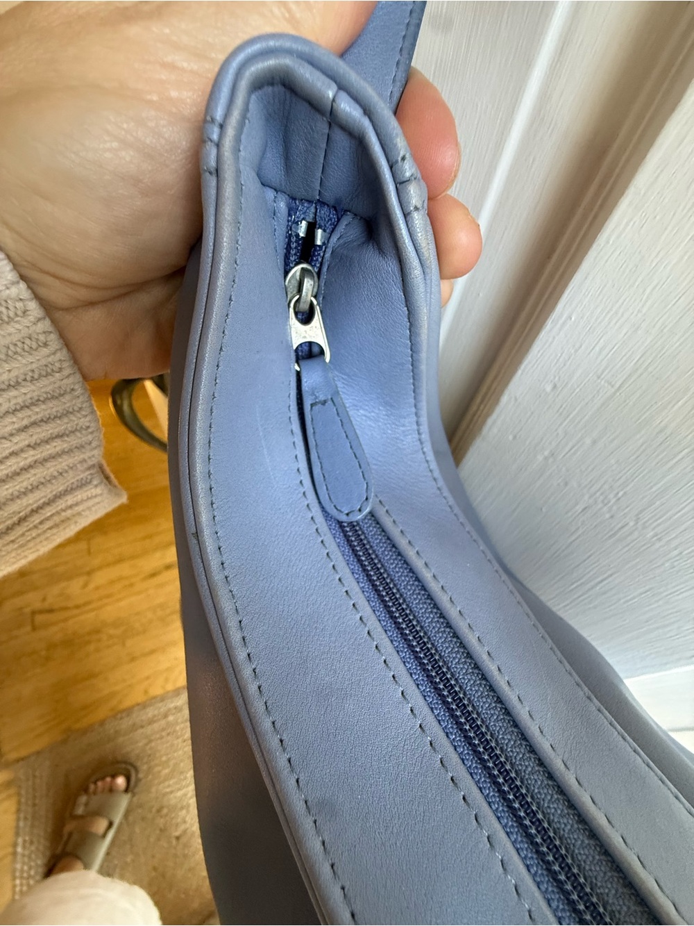 Coach Leather Hobo Bag in Soft Periwinkle Blue 4161 - Picture 6 of 9